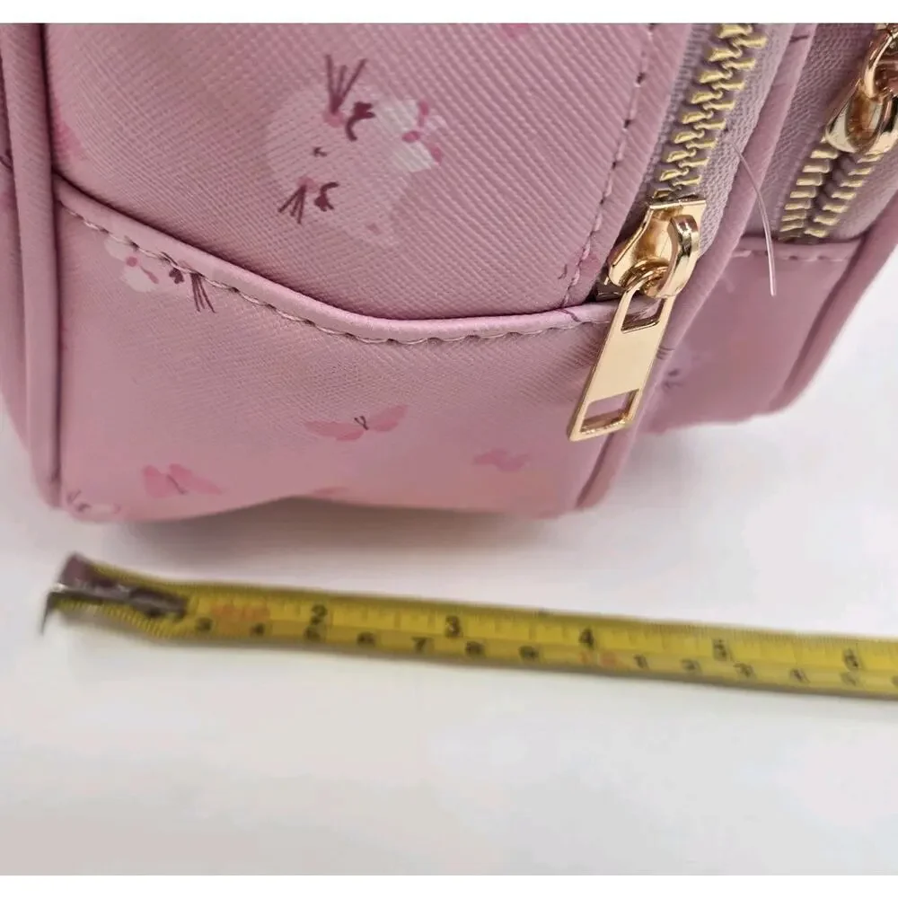 Under One Sky Pink Backpack Cat Ears Rhinestones NEW Bows 9x8x5